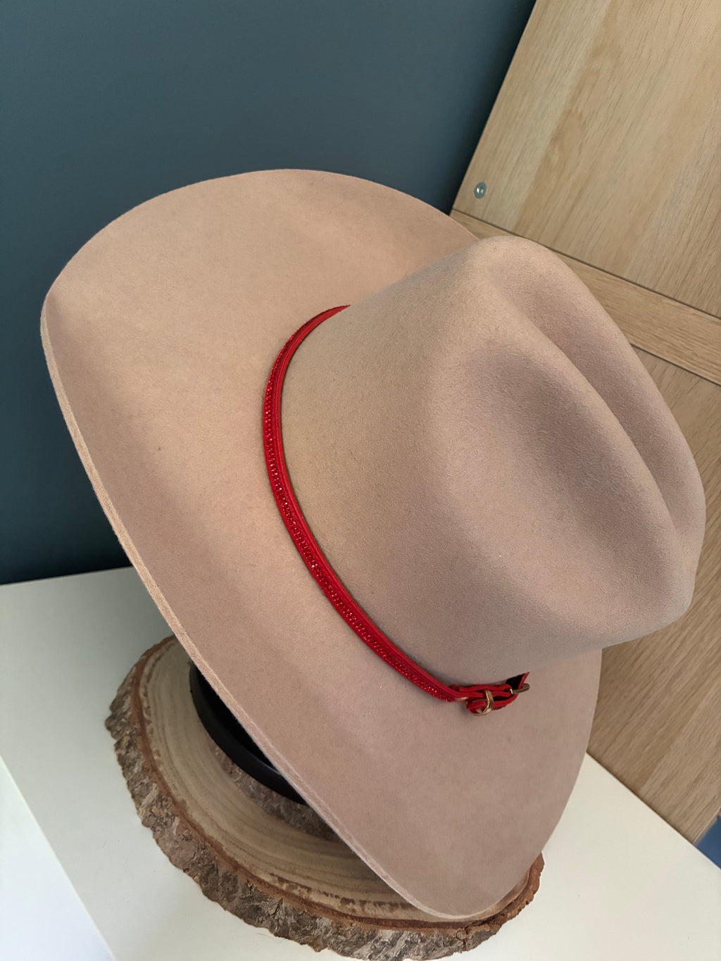 Red Rhinestone Hat Band