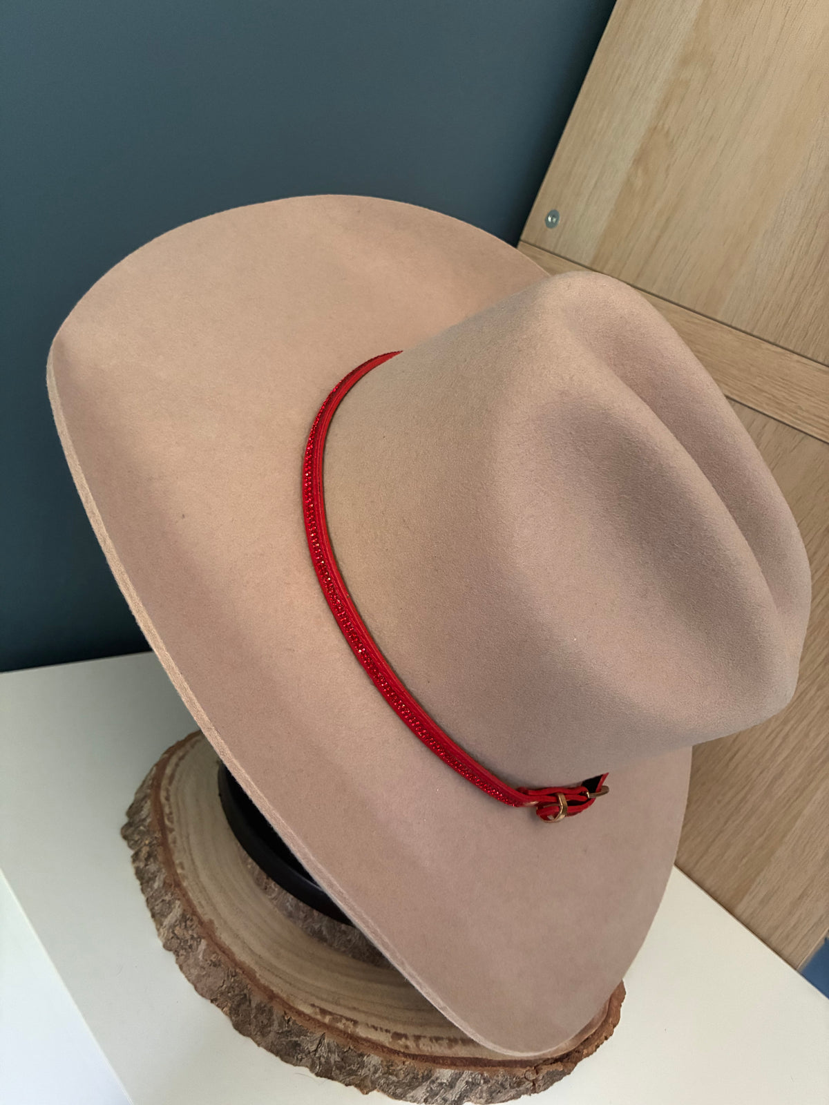 Red Rhinestone Hat Band